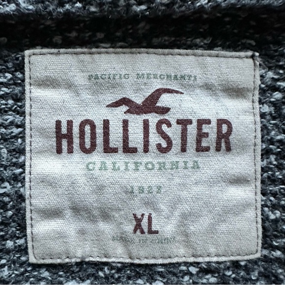 Classic Baggy Heather Gray Cotton Shawl Cardigan - Picture 8 of 11